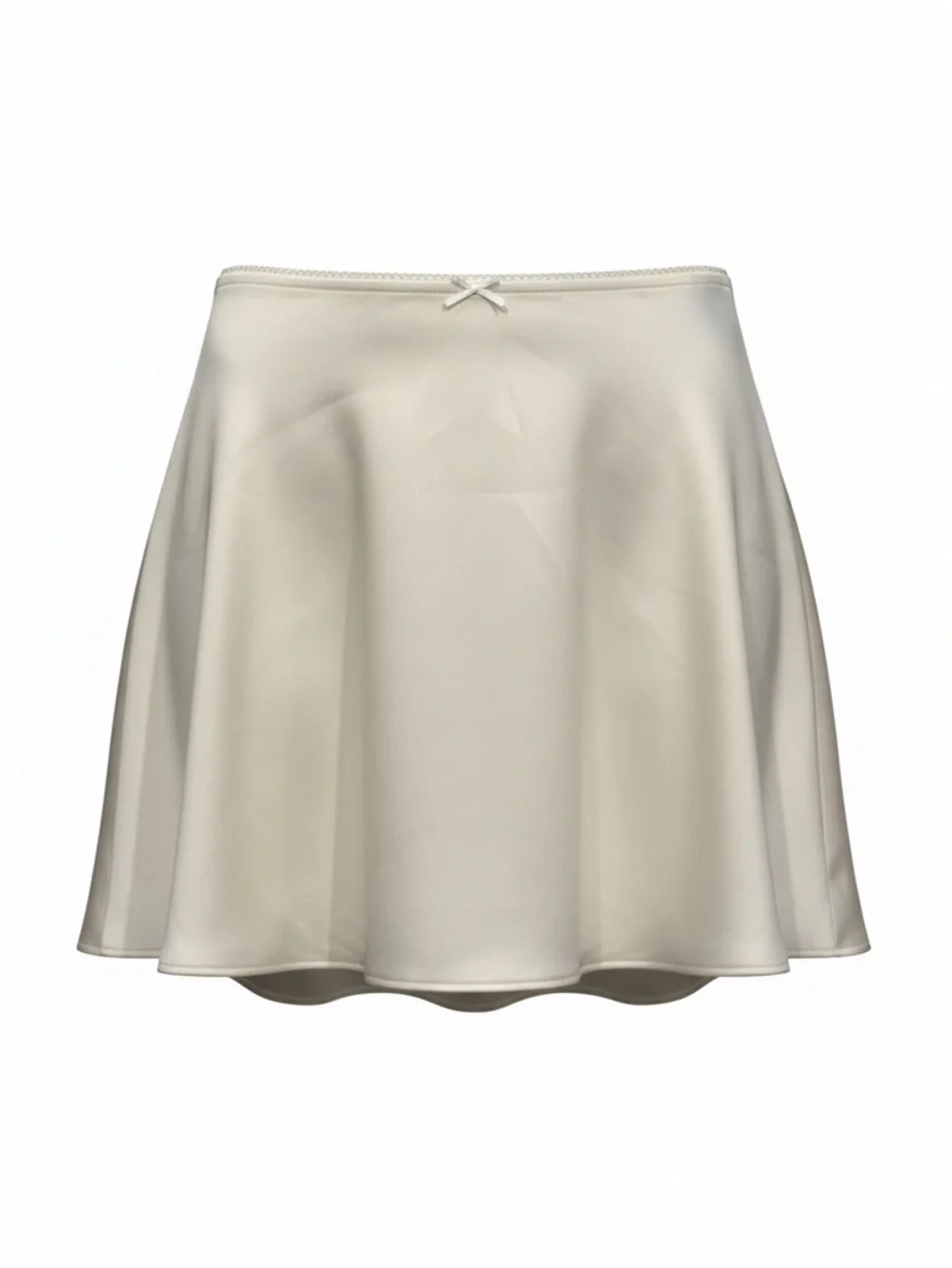 Wild Fable Satin Ivory Mini Slip Skirt With Side Zipper Size Medium - Picture 1 of 4